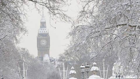 зимняя погода в Лондоне