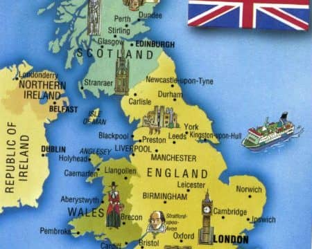 географическое положение Англии
