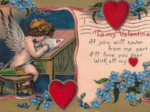 День Святого Валентина: английская открытка